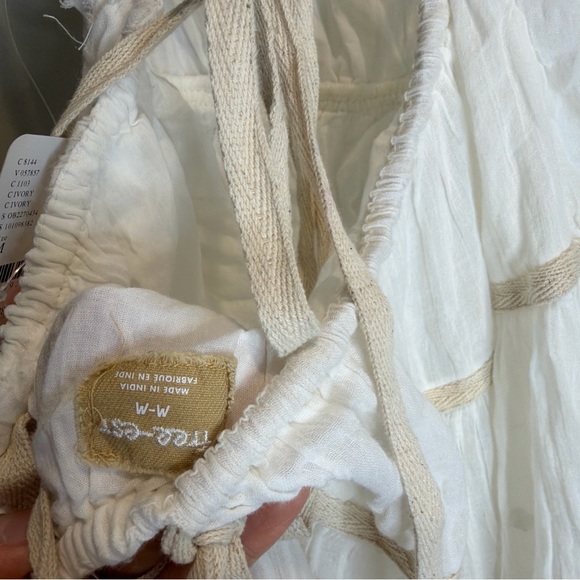 Free People Free-est Isla Tiered Ruched Vacation Midi Dress M - Picture 10 of 10